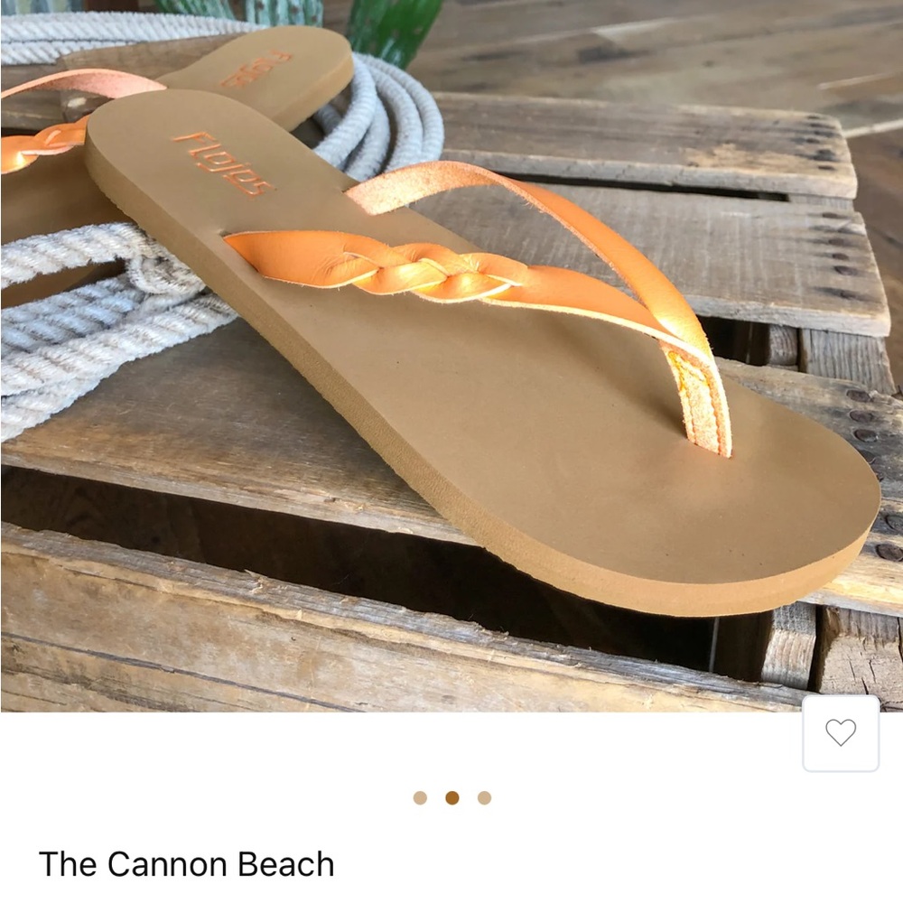 Pearl Island orange leather strap Flojos, worn once.
